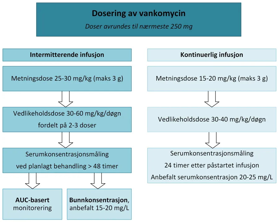 Flytskjema behandling med vankomycin